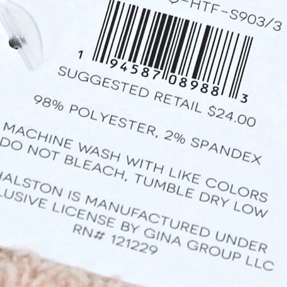 Halston Women's Plush Short Socks 3 Pairs Soft Blush Mauve Pink & Cream NEW - Picture 4 of 7